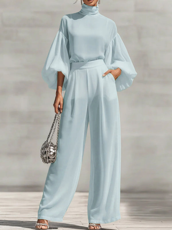 Refined Comfort Chiffon Two-Piece Set