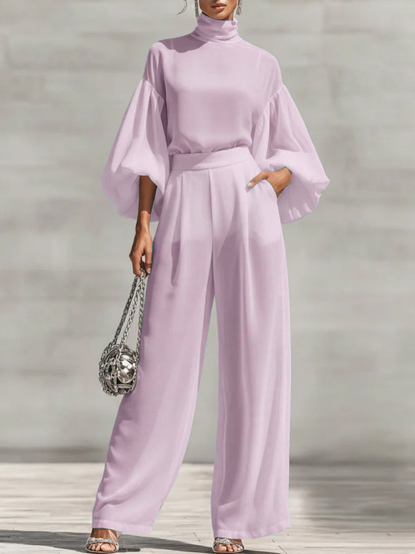 Refined Comfort Chiffon Two-Piece Set