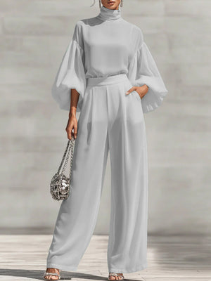 Refined Comfort Chiffon Two-Piece Set