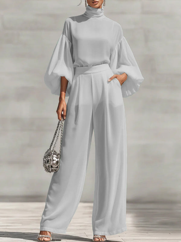 Refined Comfort Chiffon Two-Piece Set