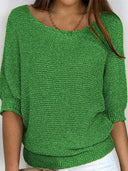 Refined 3/4 Sleeve Pullover