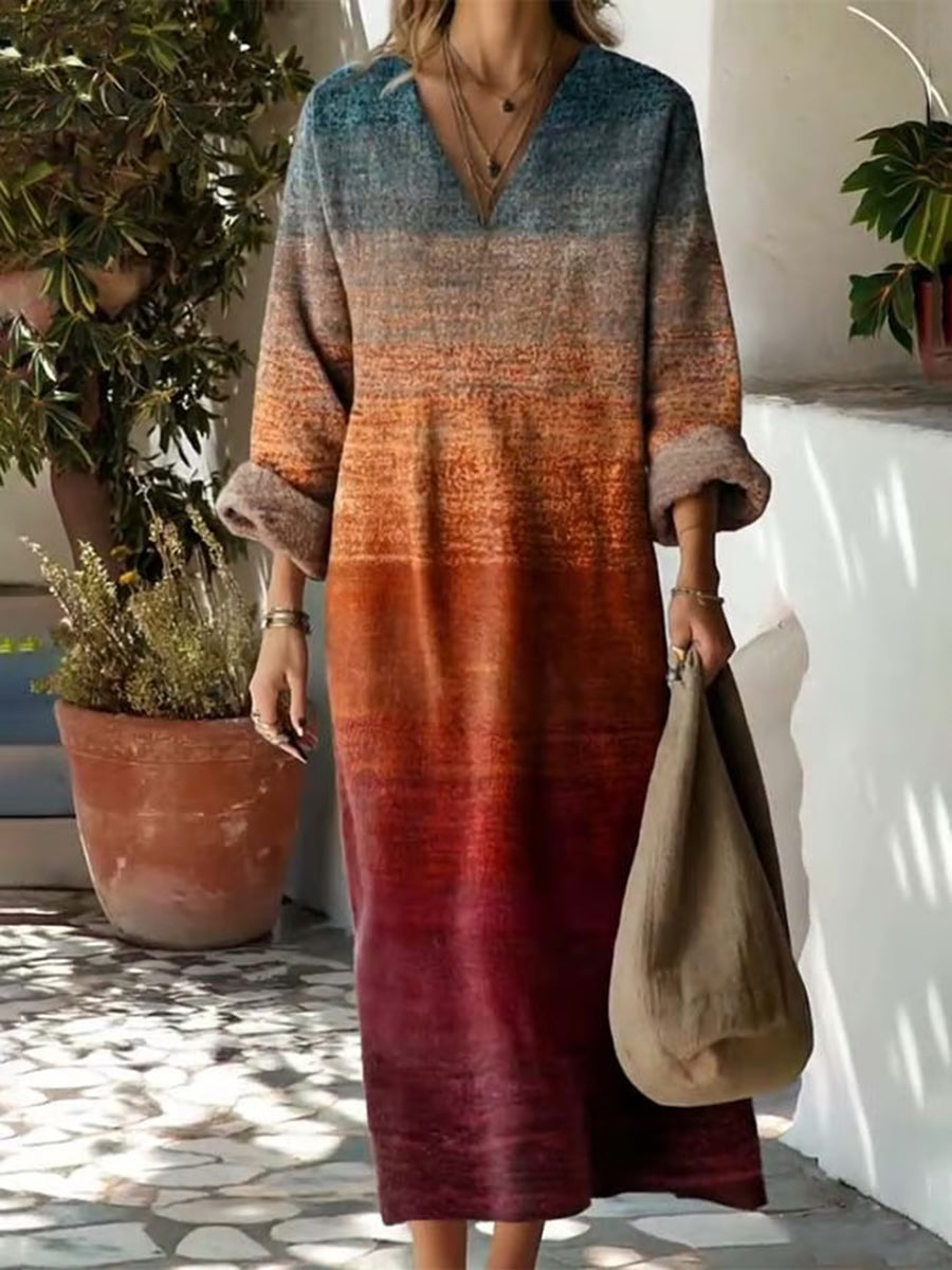 Relaxed Fit Printed Dress