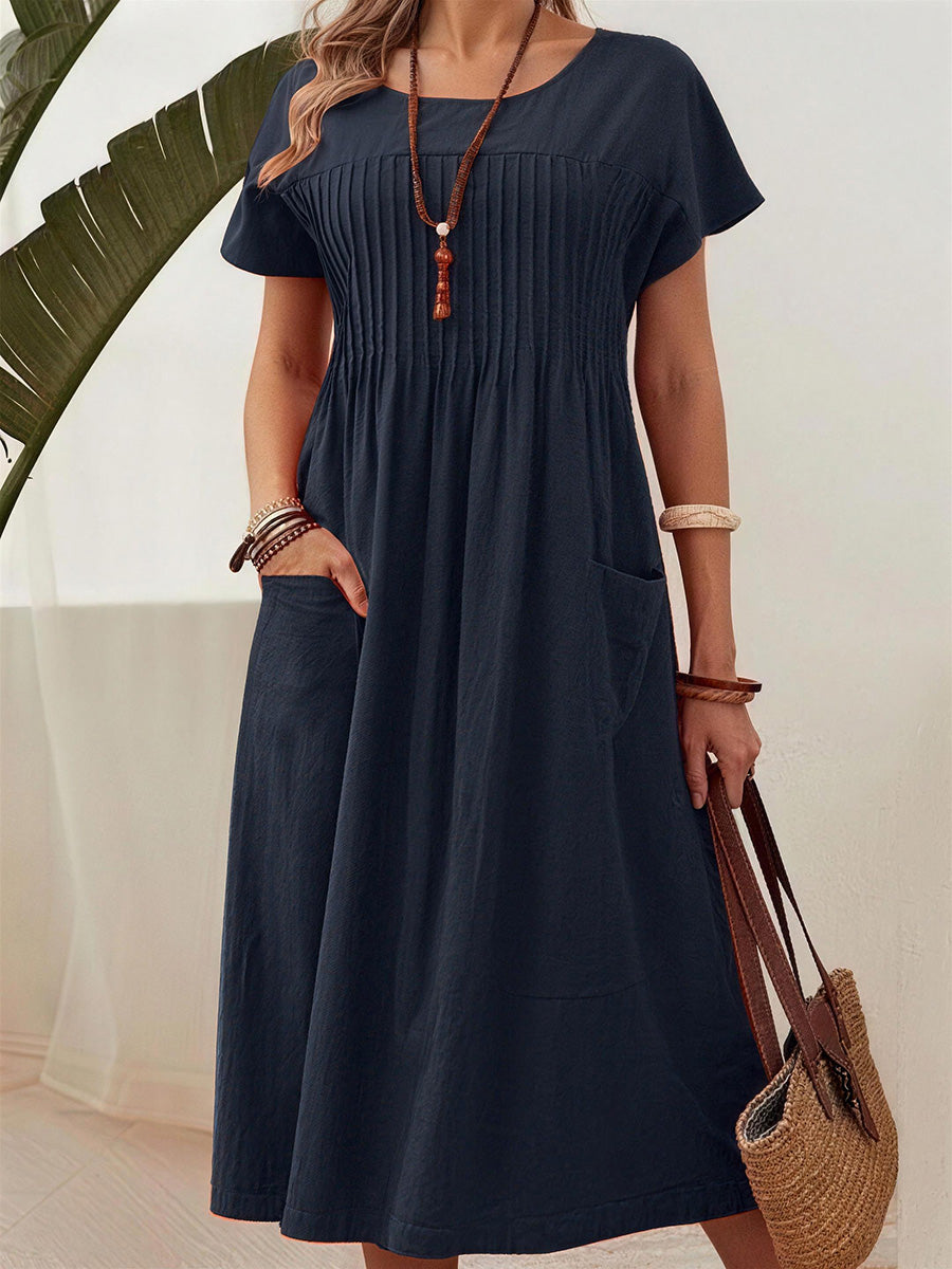 Resort Style Cotton Linen Maxi Dress