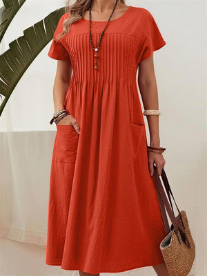 Resort Style Cotton Linen Maxi Dress
