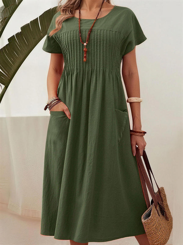 Resort Style Cotton Linen Maxi Dress
