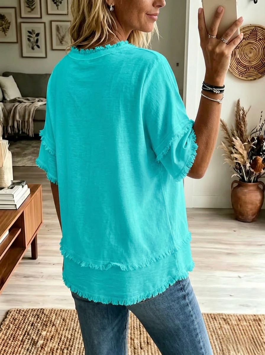 Resort Style Patchwork Summer Top