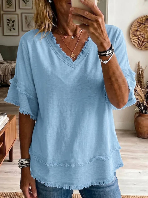 Resort Style Patchwork Summer Top