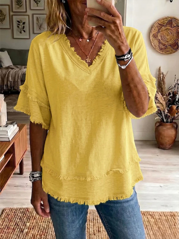 Resort Style Patchwork Summer Top