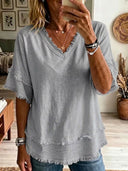Resort Style Patchwork Summer Top