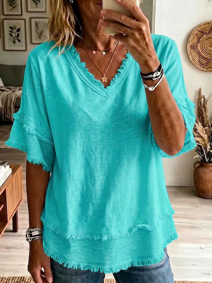 Resort Style Patchwork Summer Top