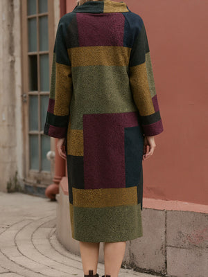 Retro Print Loose-Fit Dress