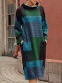 Retro Print Loose-Fit Dress
