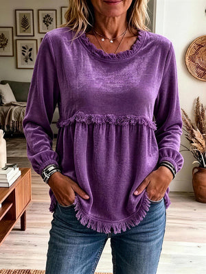 Romantic Tassel Velvet Top