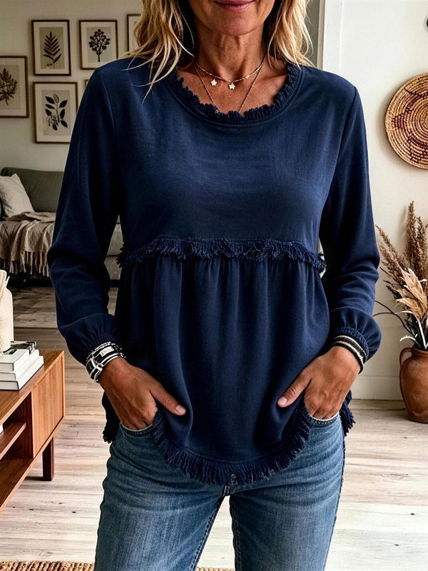Romantic Tassel Velvet Top