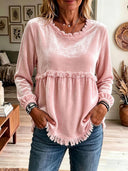 Romantic Tassel Velvet Top