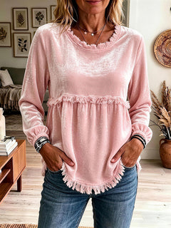 Romantic Tassel Velvet Top
