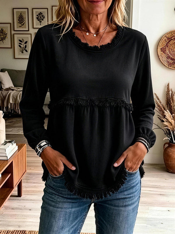 Romantic Tassel Velvet Top