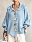 Romantic Ruffle Collar Knit Sweater