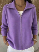 Soft Minimal Zip Knit Sweater