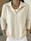 Soft Minimal Zip Knit Sweater