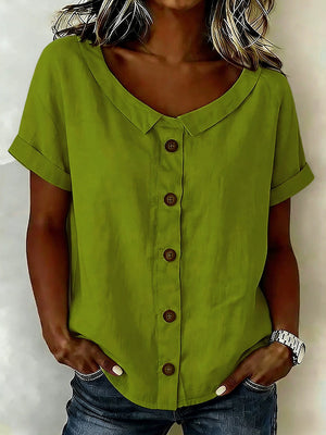 Soft Minimal Everyday Button-Down Blouse