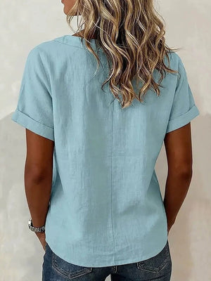 Soft Minimal Everyday Button-Down Blouse