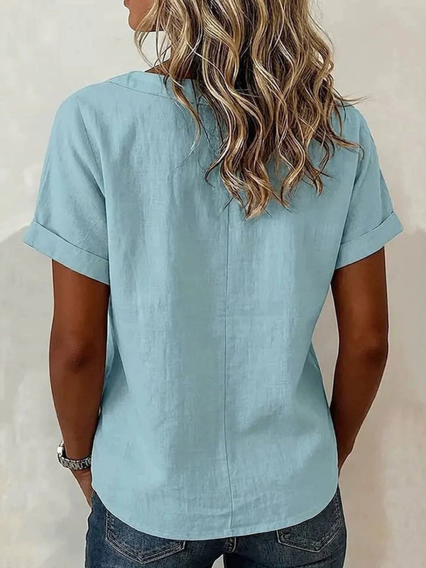 Soft Minimal Everyday Button-Down Blouse