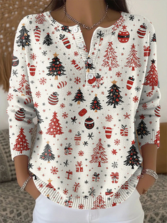 Chemise douce à manches longues de Noël