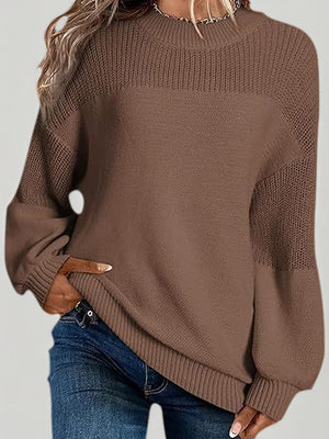 Soft Knit Casual Bell-Sleeve Long-Sleeve Sweater