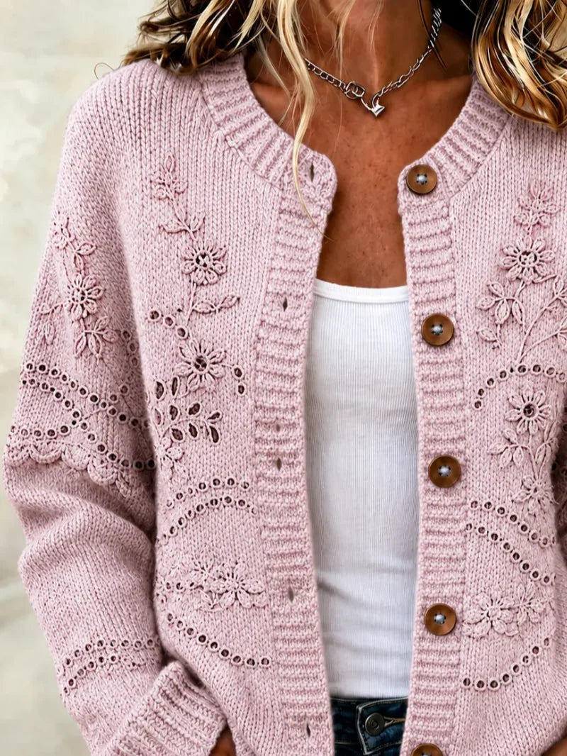 Soft Printed Long Sleeve Cardigan