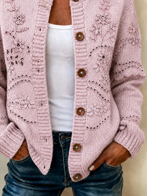 Soft Printed Long Sleeve Cardigan