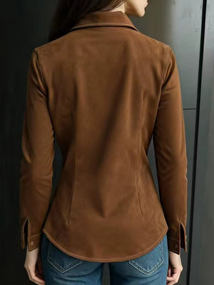 Soft Suede Long Sleeve top
