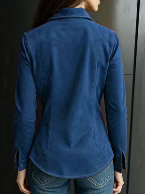 Soft Suede Long Sleeve top