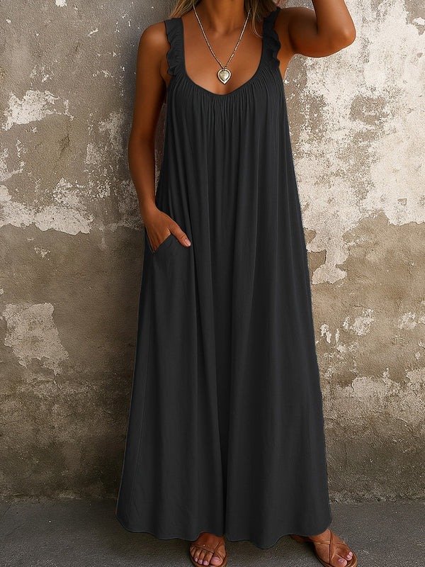Soft U-Neck Everyday Maxi Dress