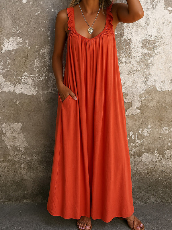 Soft U-Neck Everyday Maxi Dress