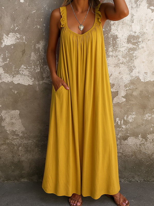 Soft U-Neck Everyday Maxi Dress