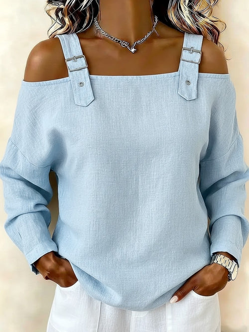 Sophisticated Chain Long Sleeve Statement Top