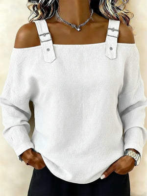 Sophisticated Chain Long Sleeve Statement Top