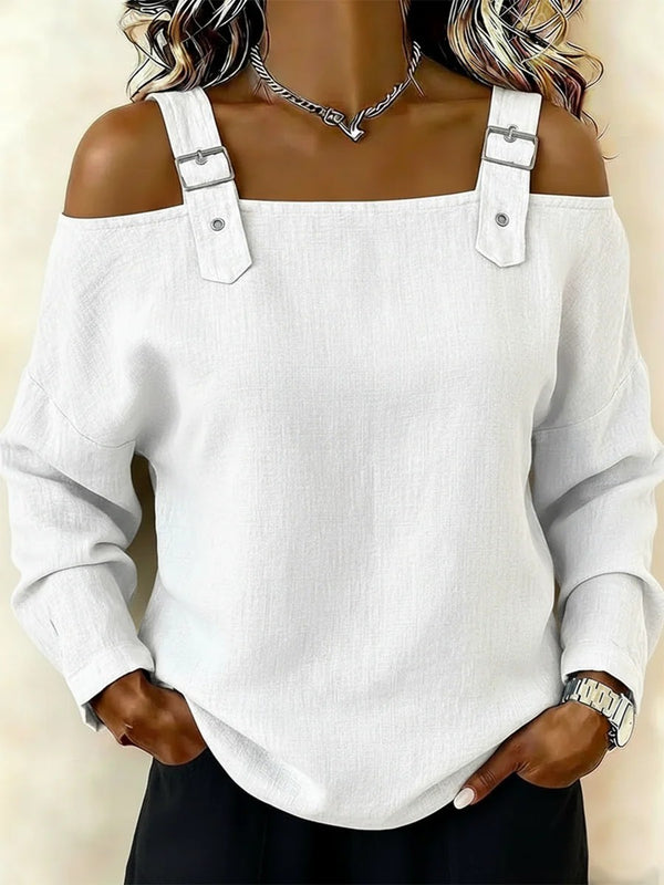 Sophisticated Chain Long Sleeve Statement Top