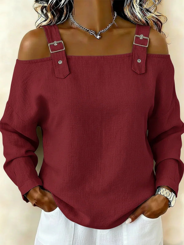 Sophisticated Chain Long Sleeve Statement Top