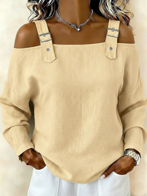 Sophisticated Chain Long Sleeve Statement Top