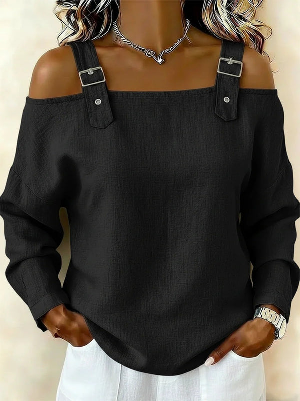 Sophisticated Chain Long Sleeve Statement Top