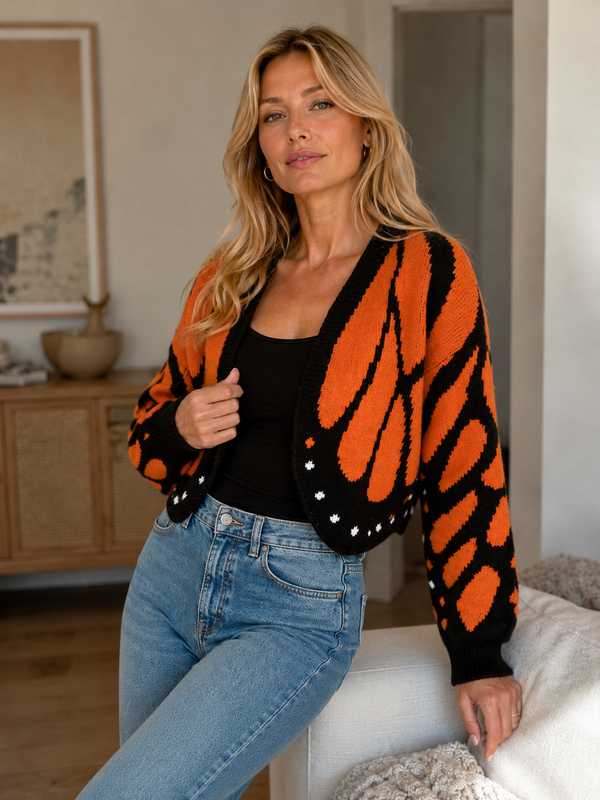 Statement Butterfly Knit Cardigan