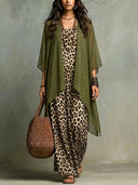 Statement Leopard Print Elegant Dress Set