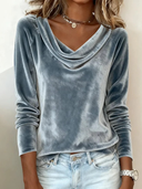 Statement Solid Velvet Fashion Top