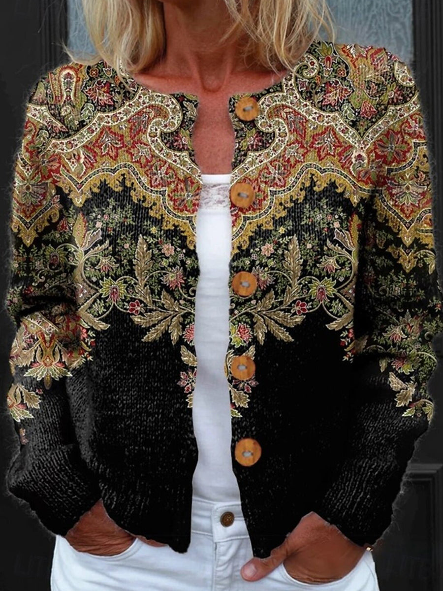 Stylish Fashion Print Cardigan