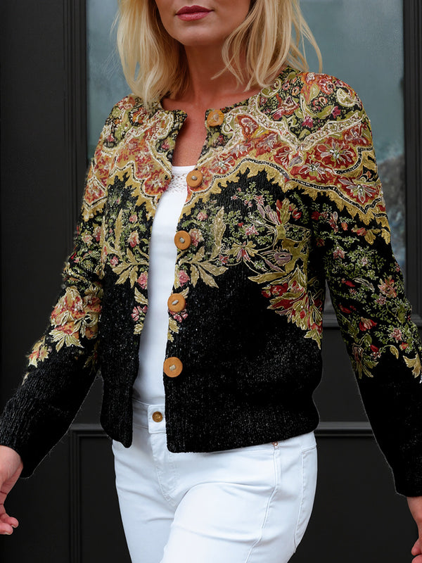 Stylish Fashion Print Cardigan