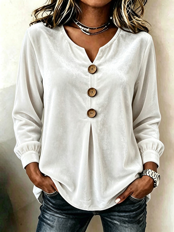 Timeless Velvet V-Neck Top
