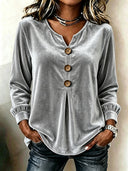 Timeless Velvet V-Neck Top