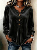 Timeless Velvet V-Neck Top